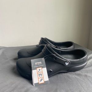 Crocs Work Specialist Black Clogs No Vents NEW